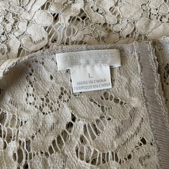 Gray Lace Crop Top Size L by Jenny Yoo - Picture 3 of 3